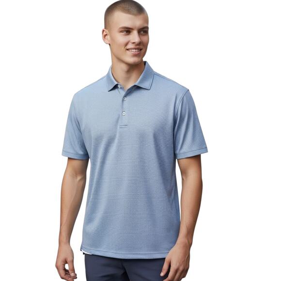Peter Millar Summer Comfort Polo Blue Mens Size Large - Picture 1 of 5